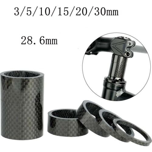 Bicycle Carbon Fiber Washer 1-1/8" Stem washer Spacer 28.6mm MTB Front Fork 3/5/10/15/20/30mm Road Bike Accessories