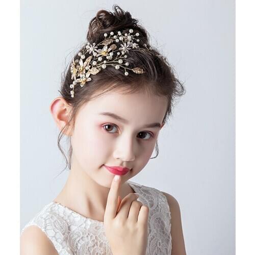 Girl luxury Florals Headband Princess elegant Hairbands Child Kids flower hair decoration Cute Headwear girl Gifts