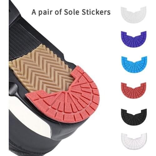1Pair Shoe Heel Sole Protector For Sneakers Wear-resistant Soles Sticker Self Adhesive Rubber Outsole Shoes Care Anti-slip Pads