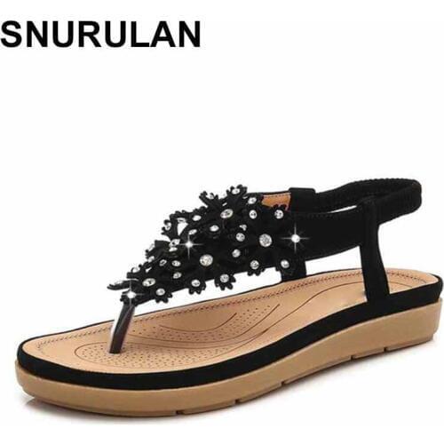 SNURULAN Womens sandals; Flip flops; New Summer Fashionable Breathable Non-Slip Women Roman Slipper Shoes; casual women shoes