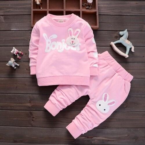 Baby Girls Clothes set Spring Autumn Girls Clothing Kids Girls Sport Suit Cartoon Sweatshirts+Pants Tracksuit Set