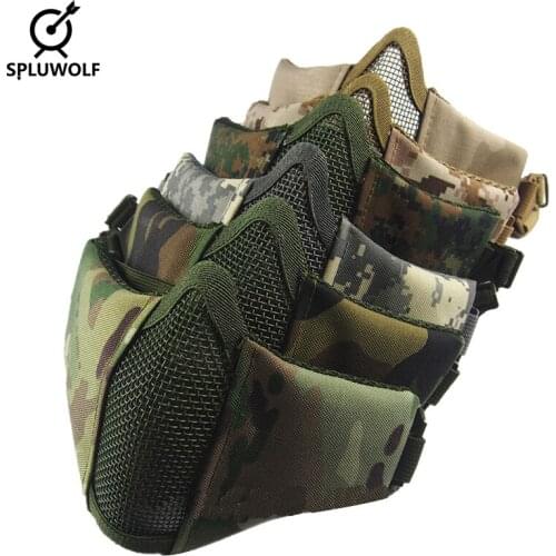 Tactical Protective Accessories Metal Airsoft Paintball Mask Half Face mascarilla tactica Free Shipping