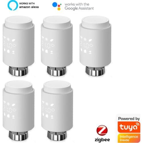 Zigbee 3.0 Wifi Smart Radiator Actuator Programmable Thermostatic Radiator Valve Temperature Controller Voice Control Via Alexa