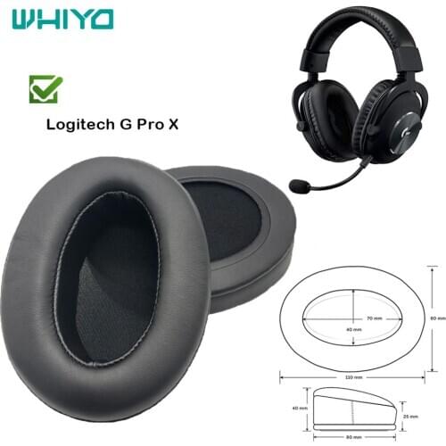 Whiyo Soft Replacement EarPads for Logitech G Pro X Headset Sleeve Pillow Ear Pads Cushion Cover Earmuff