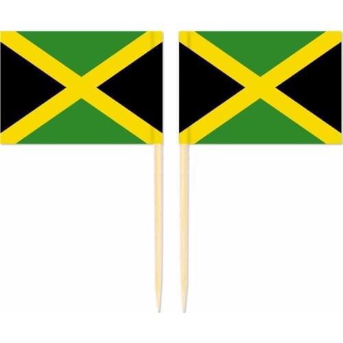 Jamaica Toothpick Flag 3.5X2.5CM Cake Topper Party Cupcake Wedding Baby Shower Supplies Lovely Baking Dessert Decorations