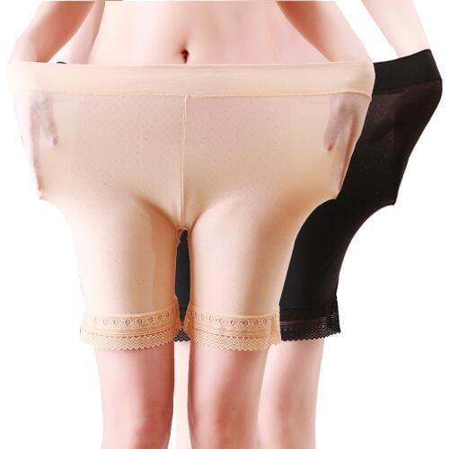 Free Size Ice Silk Soft Female Safety Pants Lingerie Womens Boxer Shorts Breathable Underwear Panties