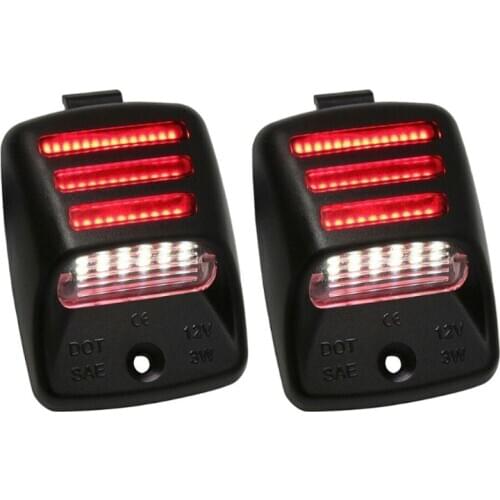 1 Pair Car LED License Plate Light Red Tail Running Light/Rear Fog Lamp for Tacoma Tundra 2005-2015 Car Styling Accessories
