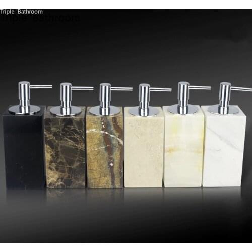 Nordic Soap Dispenser Natural Marble Home Toilet Shower Gel Shampoo Dispensing Bottle Bathroom Accessories Liquid Container