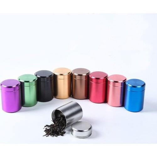 1PC Tinplate Food Cans Tea Trank Coffee Candy Seasoning Storage Box Metal Sealed Jar Kitchen Accessory Organizer JO 1066