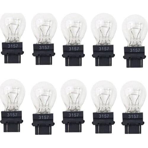 10PCS 3157 T25 Bulb Basic Miniature Bulb for License Plate Light Side Marker Automotive Interior Dashboard Dome Light