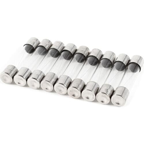 10 Pcs Fast Blow Type Glass Tube Fuses 6x30mm 250V 0.5A