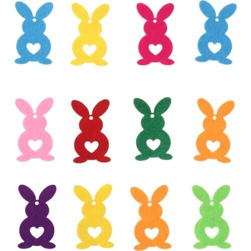 10pcs Felt Nonwoven Hare Decor Bunny Decor Creative Hare Decor for Bag Clothing Gift