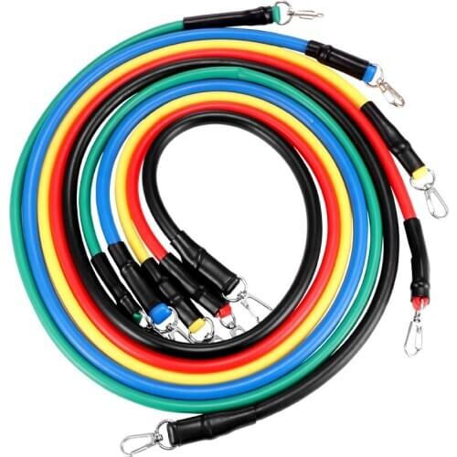 11PCS Resistance Bands Set Pro Gym Fitness Bands Pilates Yoga Rubber Bands WorkoutWorkout Home Elastic Sports Exercise Bands