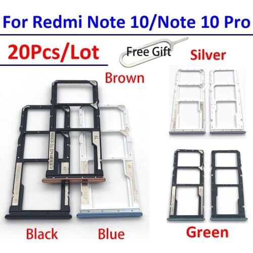 20Pcs/Lot,For Xiaomi Redmi Note 10 / Note 10 Pro SIM Card Tray Slot Holder Adapter Accessories