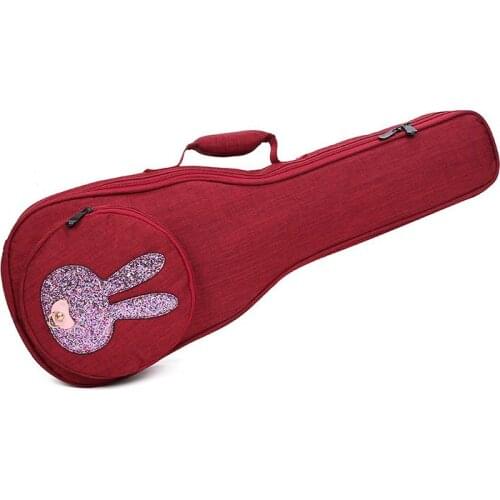 23 inch Red rabbit ukulele bag 10mm pearl cotton ukulele bag small guitar bag