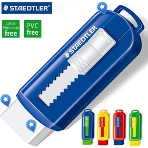 3 pcs STAEDTLER 525 PS1S Colored Pencils Eraser PVC FREE Erasers Office Stationery School Supplies Pencil Push-out Eraser