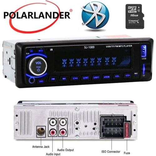 4" 12V In-dash 1Din Bluetooth Stereo Support Hands-free Call Time Display MP3 remote control Autoradio Car Radio Player