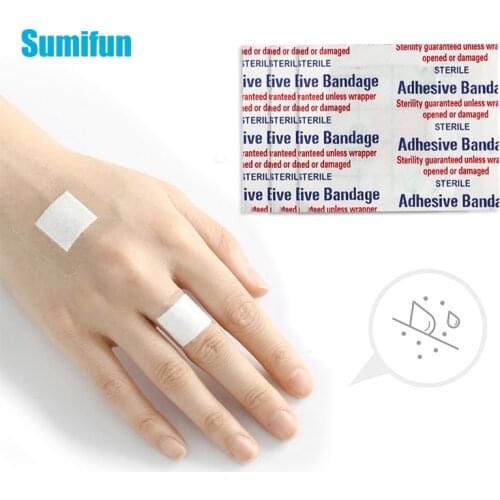50pcs Square Band Aid Wound Dressings Sterile Hemostasis Breathable Stickers First Aid Bandage Wound Cushion Adhesive Plaster