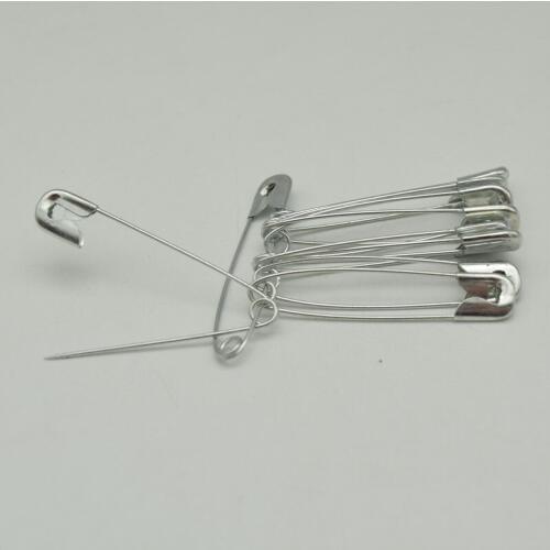 500 pcs NICKEL PLATED SAFETY PINS SIZE 1-3/5'' length (45mm)