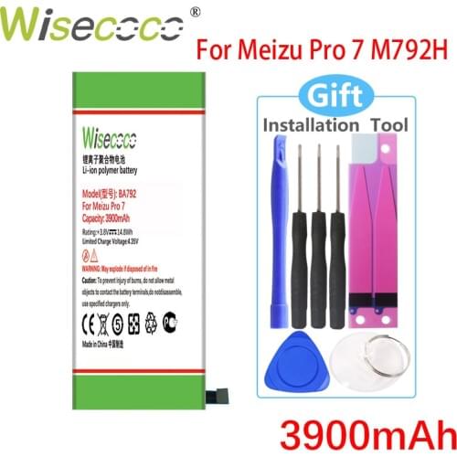 WISECOCO 3900mAh BA792 Battery For Meizu Pro 7 M792Q M792C Smartphone High Quality Battery+Tracking Number