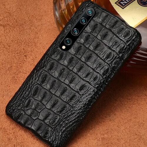 LANGSIDI Brand Original crocodile Leather case for Xiaomi mi 10 pro 9t 9lite note 10 pro redmi note 8 8T Luxury Crocodile coque