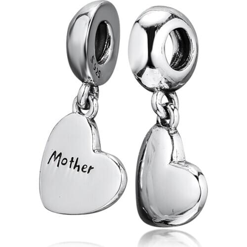 CKK Silver 925 Jewelry Fits Pandora Bracelets Mother & Son Love Dangle Charm Beads Original Sterling Silver Making