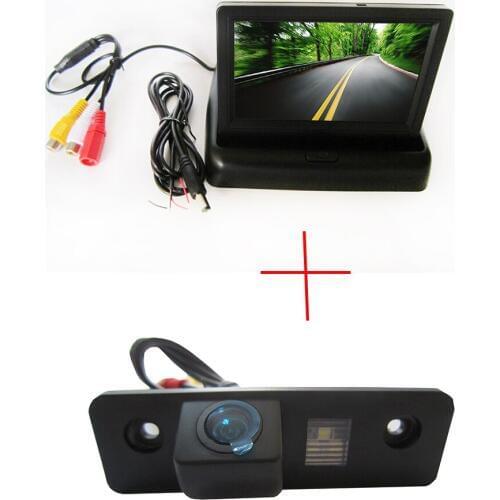 Color Car Rear View Camera for SKODA ROOMSTER OCTAVIA TOUR FABIA ,with 4.3 Inch foldable LCD Monitor