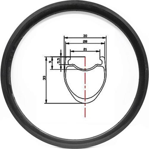 700c road bicycle rim 33x28mm 28in disc carbon rim 420g tubeless disc brake road rim bike wheel bicycle rims