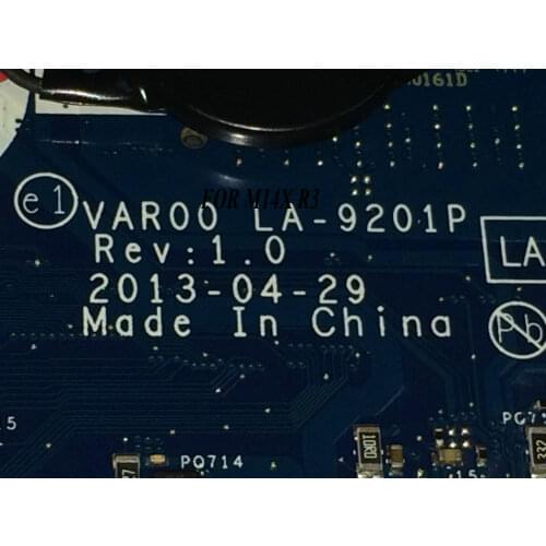 AVAILABLE. VAR00 LA-9201P FOR DELL ALIENWARE M14X R3 MAINBOARD MOTHERBOARD.ONBOARD GT 750M 2GB GPU (WITH TEST PHOTOES)