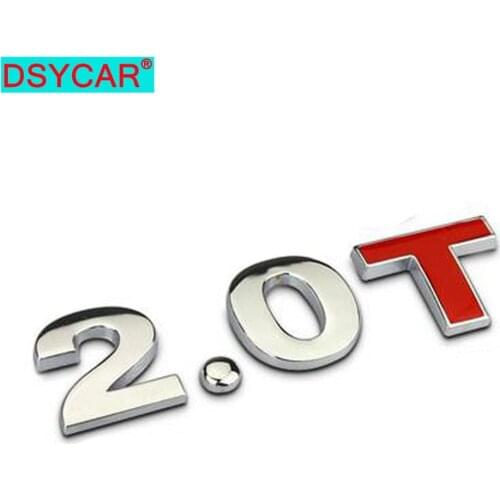 DSYCAR 3D Metal 2.0T 3.0T Vehicle displacement Car Sticker Emblem Badge For Jeep BMW Ford Lifan Nissan Mazda Audi VW Honda Lada