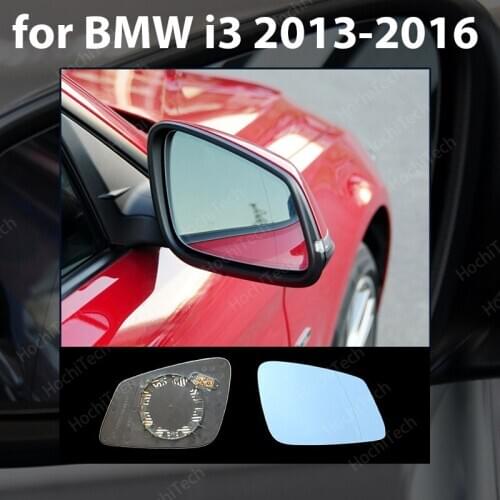 Wing Side View Electric Left & Right Mirror Glass Blue Heated for BMW i3 I01 i3 s Electric i3 Range Extender 2013-2016