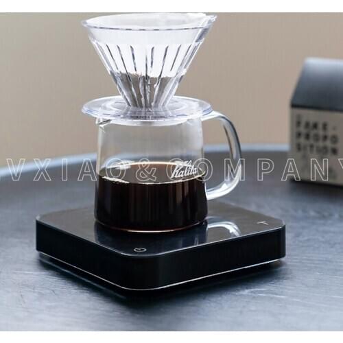 Precision Electronic Coffee Scale 2kg/0.1g LCD Digital USB Drip Kitchen Scale with Timer Touch Weight Balance Italy Scale