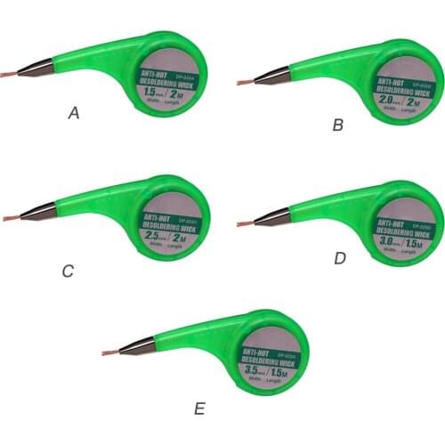 DP-033A/B/C/D/E Anti-scalding Tin Suction Wire Durable Desoldering Pump Solder Remover Sucker Desoldering Wick Braid