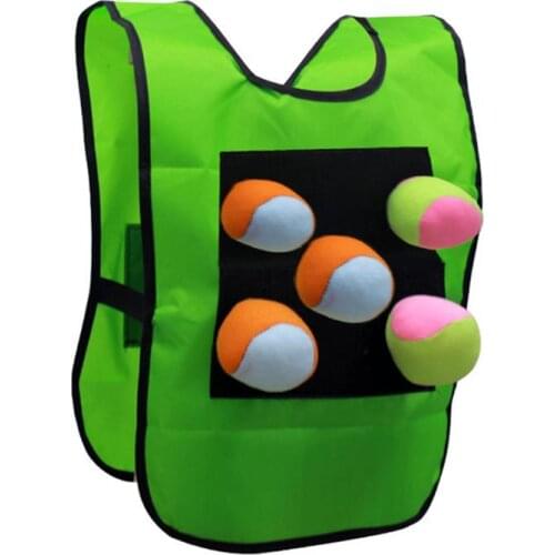 Toys for children Sticky Vest Outdoor Throwing Game with 5 Balls for Kid Children Adult Outdoor Activity sports games Beach toys