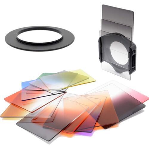 KnightX 49-82mm color nd gradual yellow photography filter holder ring for Canon eos 7d Nikon d3100 Sony cokin p camaras Lens