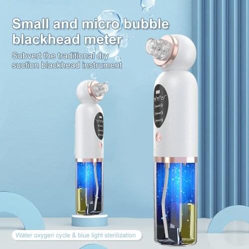 Small Bubble Electric Blackhead Remover Microbubbles Acne Sucker Water Cycle Pore Acne Pimple Removal Vacuum Suction