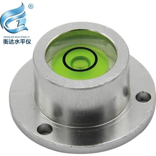 Metal round horizontal bubble with mounting hole level 25*12mm