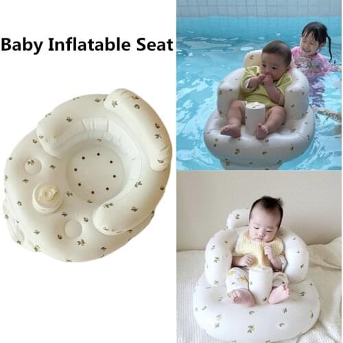 Multifunction Baby Inflatable Seat Kids Sofa PVC Inflatable Bathroom Sofa Bathing Stool Learning Dinner Chair for Baby Furniture