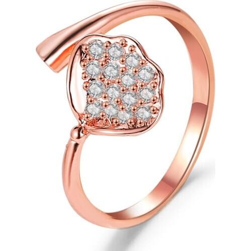 Fashion knuckle ring bijoux tous jewelry joias feminina accesorios rose gold cubic zirconia adjustable ring boho wedding rings