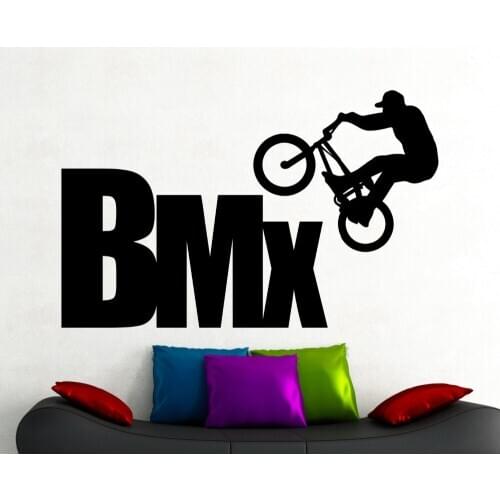 Wall Sticker Extreme Sports Decals Freestyle Jumping Living Room Decor Boys Room Wall Art Mural Waterproof Stickers C9019