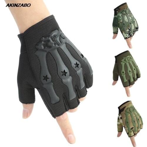 Novelty Ghost Claw Tactical Half-finger Gloves Cycling Fitness Army Military Training Non-slip Anti-knife Cut Tactical Gloves