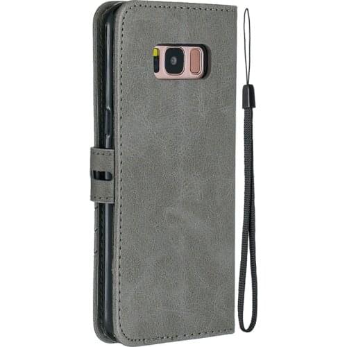 New Leather Flip S8Plus Case on For Samsung Galaxy S 8 S8 Plus S8+ Coque Funda Magnetic Stand Wallet Phone Cover Etui