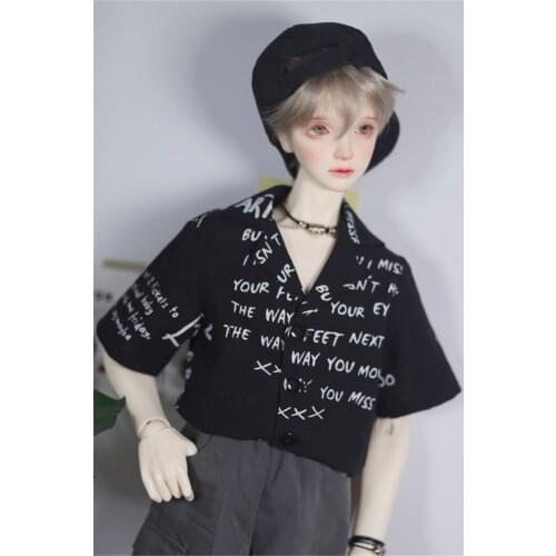 BJD Doll Clothing Fits 1/3 1/4 Size MSD Small Suit Collars Short Sleeve Flower Shirt Shirt ~2 Color Doll Accessories