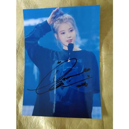 Hand signed IU Lee Ji Eun autographed photo 5*7 inches K-POP 102020A