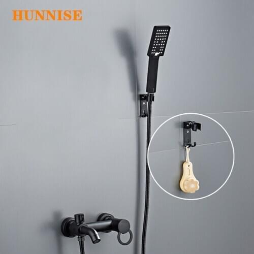 Modern Cold and Hot Bathroom Shower Faucet Simple Shower Set Inwall Mounted Rainfall Shower Faucet with Three-mode Hand Shower