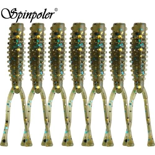 Spinpoler Fishing Lure 20pcs Drop Shot ultralight freshwater Soft bait For Jig Head Fishing Tackle Swimbait Trout Worm Pesca