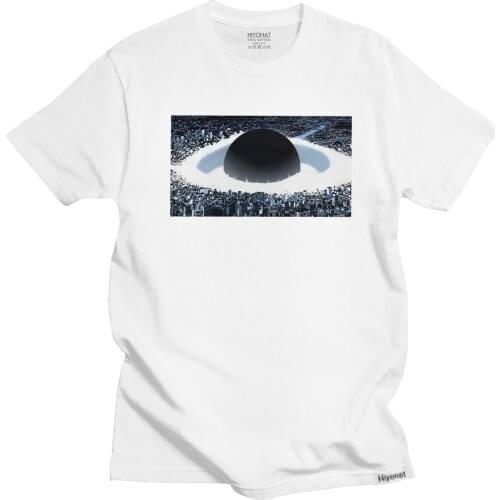 Gorgeous Men T Shirt Destroying Neo Tokyo Tshirt Short Sleeves Pure Cotton Anime Manga T-shirt Crew Neck Print Akira Tee Tops