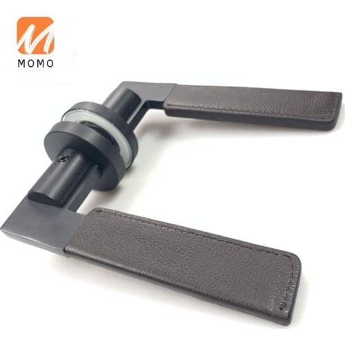 Interior Modern Door Handle Casting leather Lever Handles For Door Furniture
