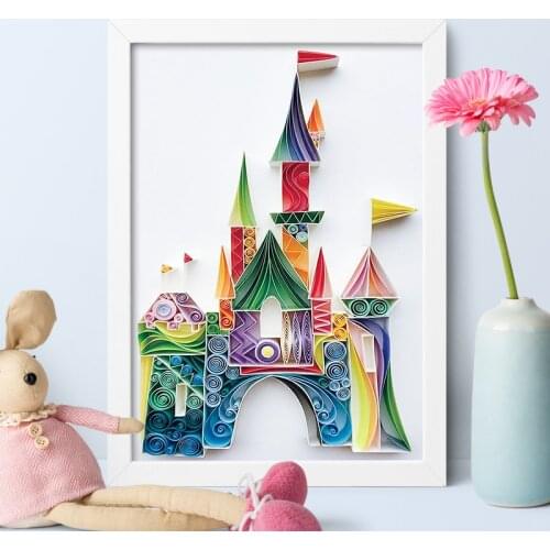 Castle quilling tools set DIY paper crafts art vintage decor origami Handmade scrapbooking sticker decoupage materials tools Kit