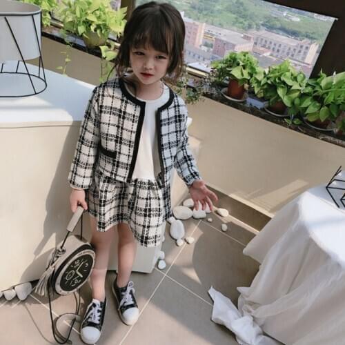 2021 Girls Autumn Korean Small Xiangge Coat + Splicing Dress Two Piece Set Of Fashionable Special Price